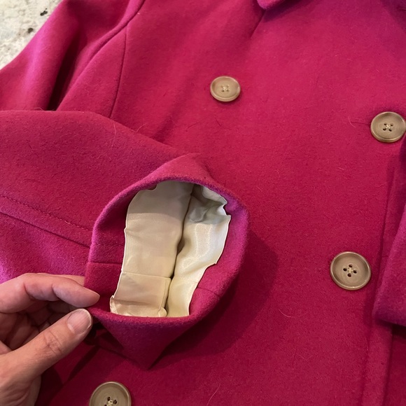 JCtew women’s hot pink pea coat - Picture 5 of 5